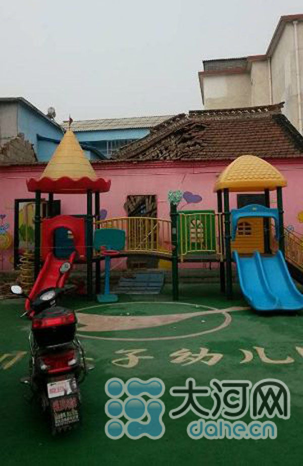 河南一幼儿园房顶倒塌 致1死3伤