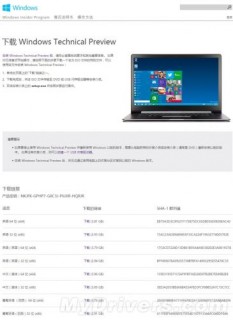 官方下载：Windows 10技术预览版！