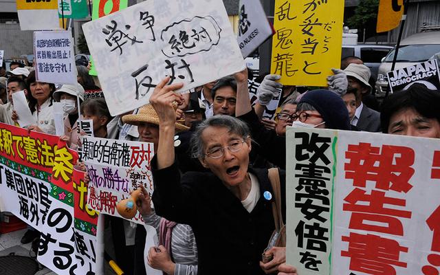 日本男子抗议政府行使集体自卫权 自焚身亡