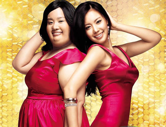 韩国影视作品在中国的风靡助推着赴韩整形热，图为韩国电影《丑女大翻身》海报